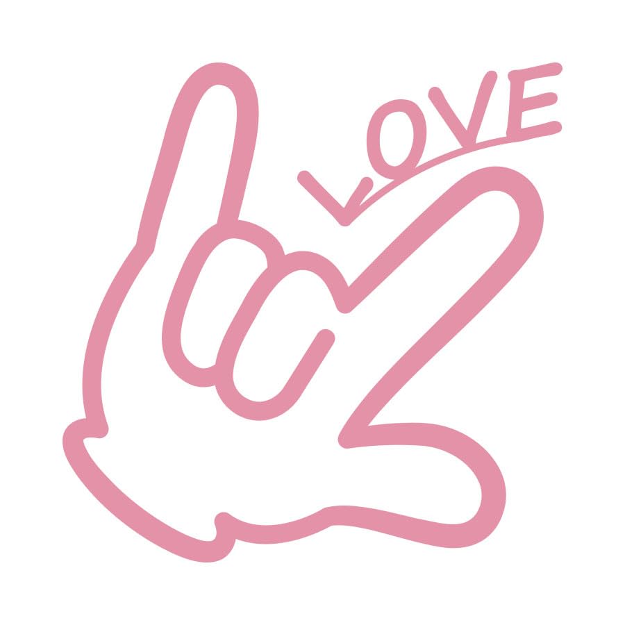 Amazon.co.jp: LOVE ラブ ハンドサイン 指マーク シール ステッカー